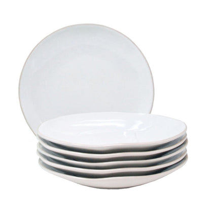 Tuxton Home Artisan 6-Piece Ceramic Stoneware Round Plate Set