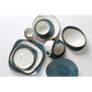 Tuxton Home Artisan 6-Piece Ceramic Stoneware Square Plate Set